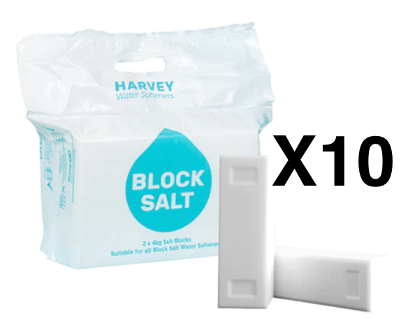 10 packs (2x4kg) Harvey Block Salt 10 x 8KG – Free Delivery