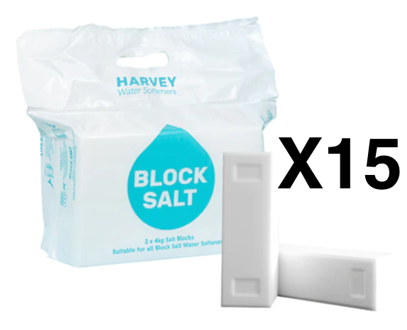 15 packs (2x4kg) Harvey Block Salt 15 x 8KG – Free Delivery