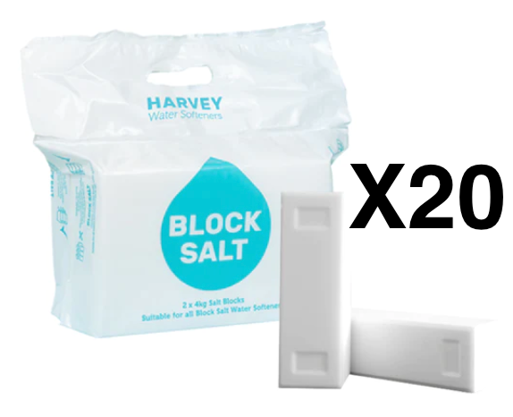 20 packs (2x4kg) Harvey Block Salt 20 x 8KG – Free Delivery