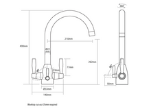 Load image into Gallery viewer, Aquamatic Vapor 3-way tap in Chrome, Brushed Nickel, Brass

